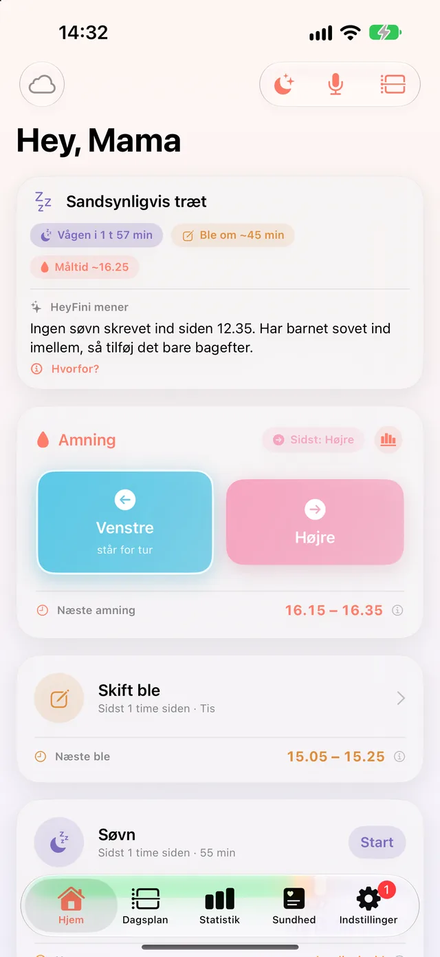 HeyFini på mors iPhone: »Hey, Mama«