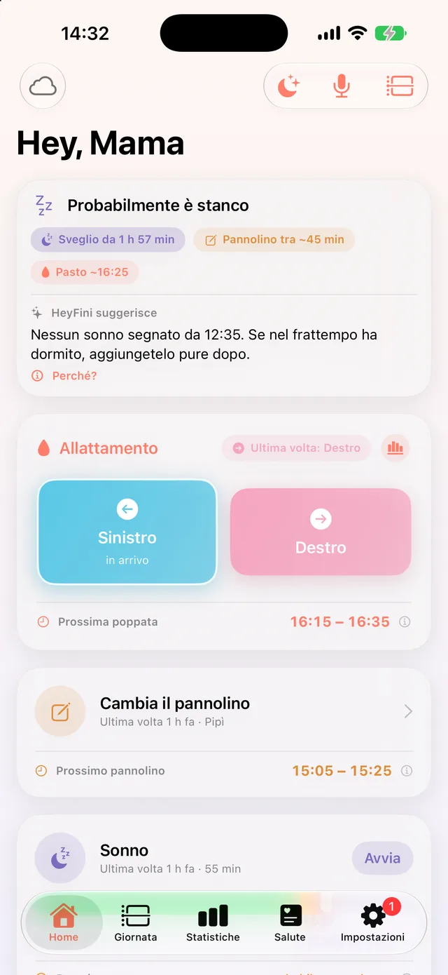 HeyFini sull’iPhone della mamma: «Hey, Mamma»